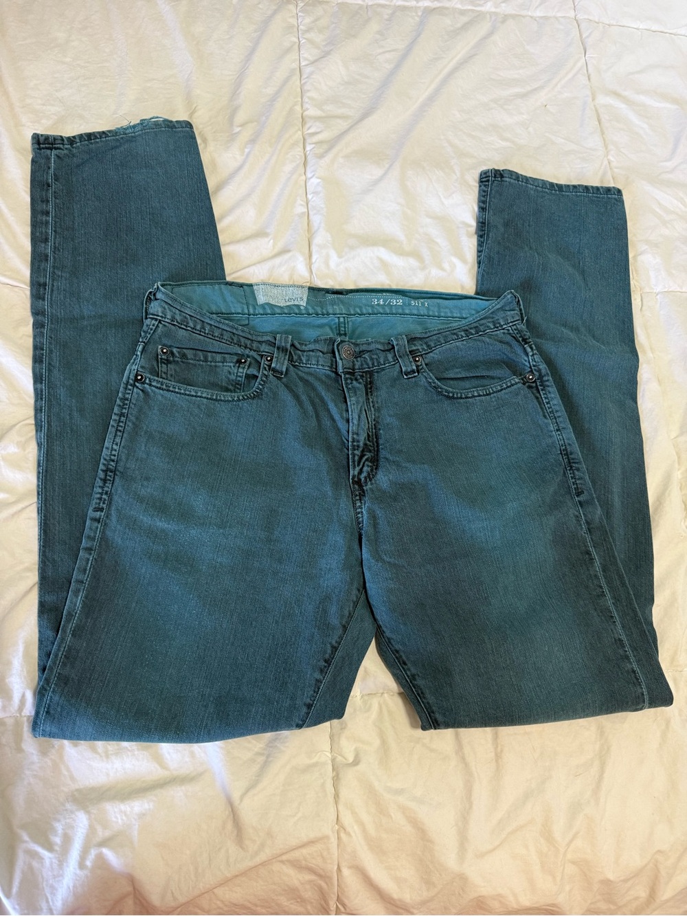 Levi's Teal Straight-Leg men’s Jeans